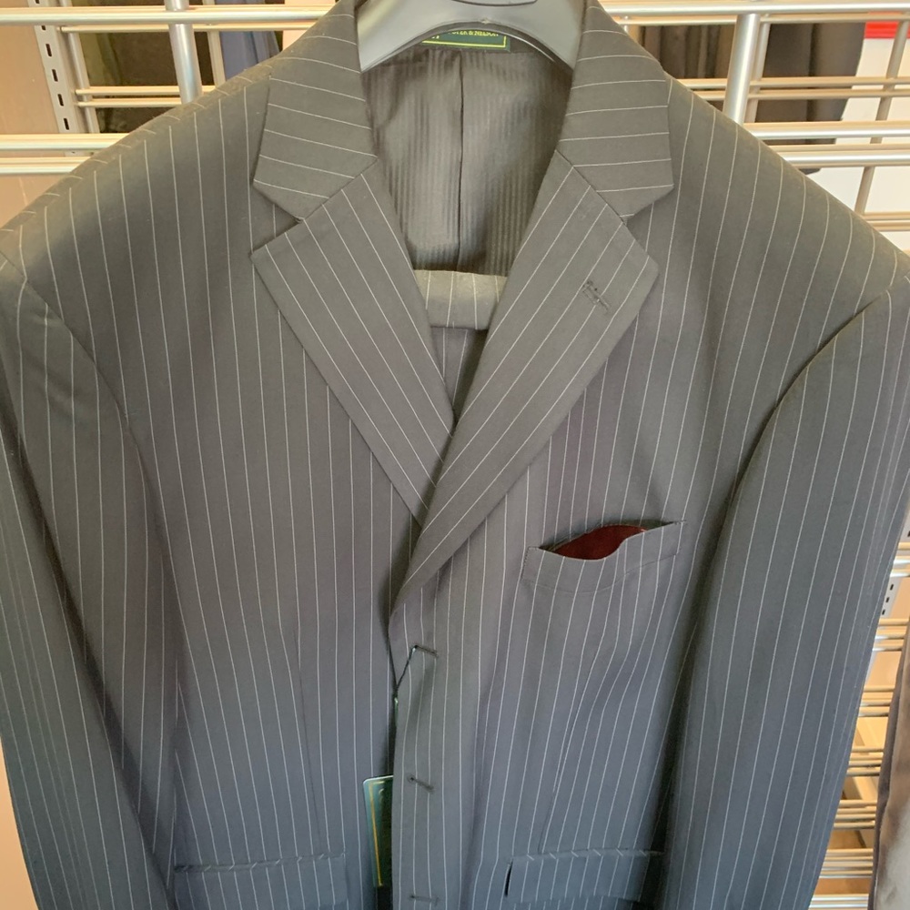 Black & White Pin Stripe Suit